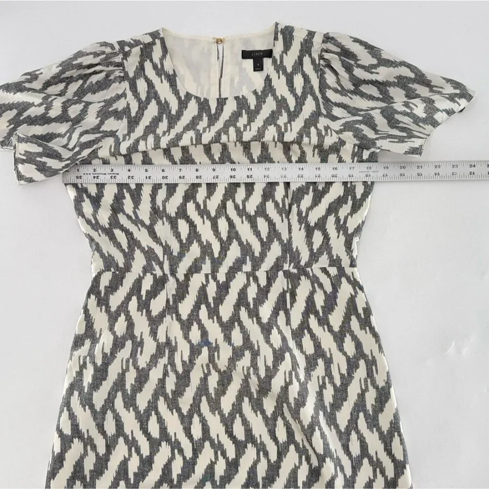 J.Crew 100% Silk Flutter‎ Sleeve Dress Size 6 Preppy Lightweight, Event